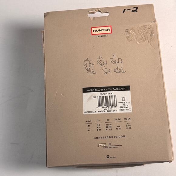 The perfect Hunter Boots Women Accessory Short Boots Black Fleece Socks Sz L - Picture 8 of 8